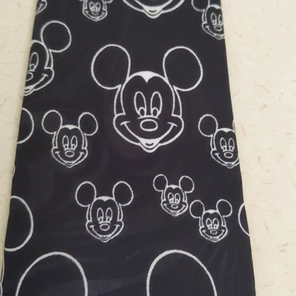 Disney Mickey Mouse Tie Black White Mickey Unlimited USA Made